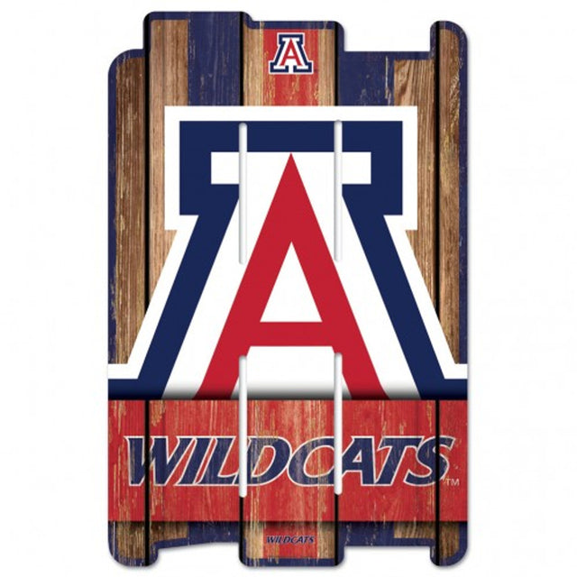 Arizona Wildcats Sign 11x17 Wood Fence Style