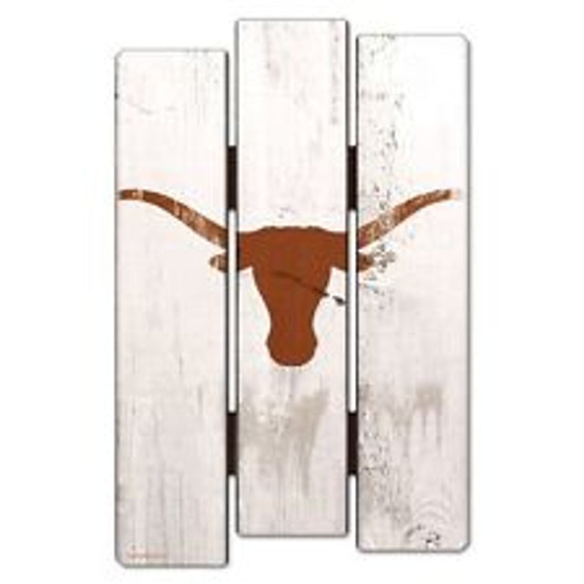 Letrero de Texas Longhorns de 11 x 17 cm estilo valla de madera