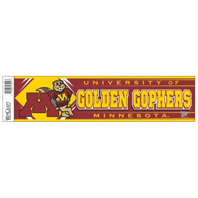 Minnesota Golden Gophers Decal 3x12 Bumper Strip Style