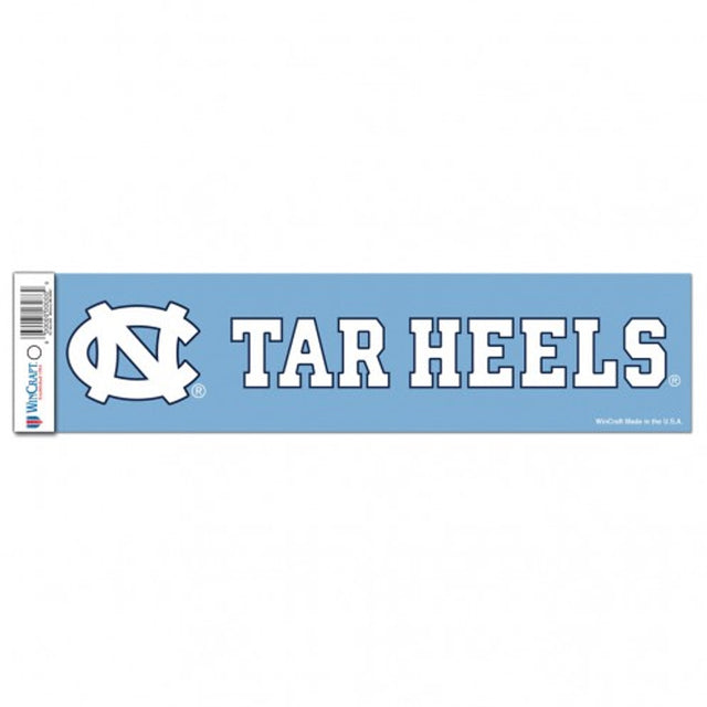 Calcomanía de North Carolina Tar Heels, estilo tira para parachoques de 3 x 12