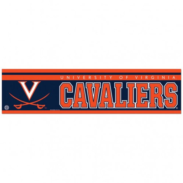 Calcomanía de los Virginia Cavaliers, estilo tira para parachoques de 3 x 12 pulgadas