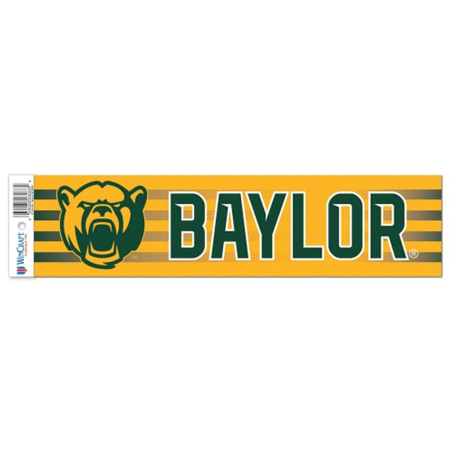 Calcomanía de los Baylor Bears, estilo tira para parachoques de 3 x 12 pulgadas