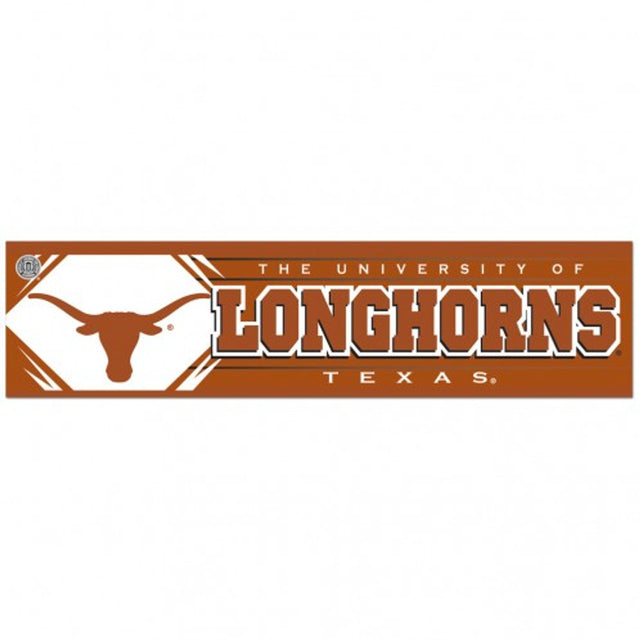 Calcomanía de Texas Longhorns, estilo tira para parachoques de 3 x 12 pulgadas