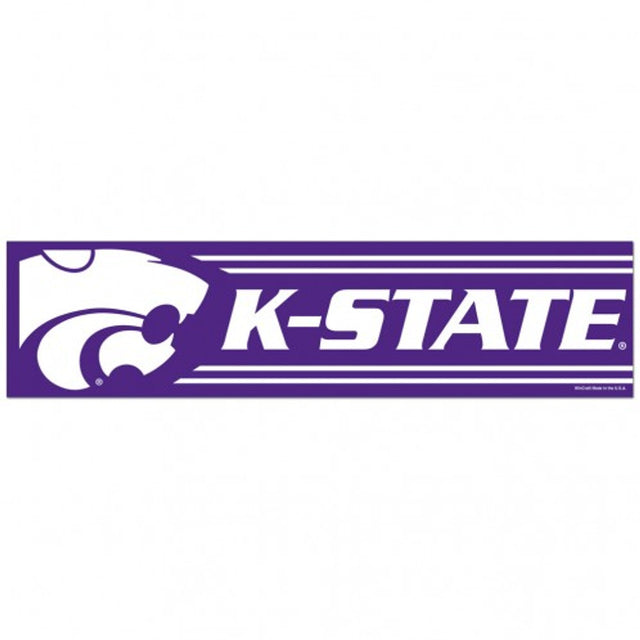 Calcomanía de Kansas State Wildcats, estilo tira para parachoques de 3 x 12 pulgadas