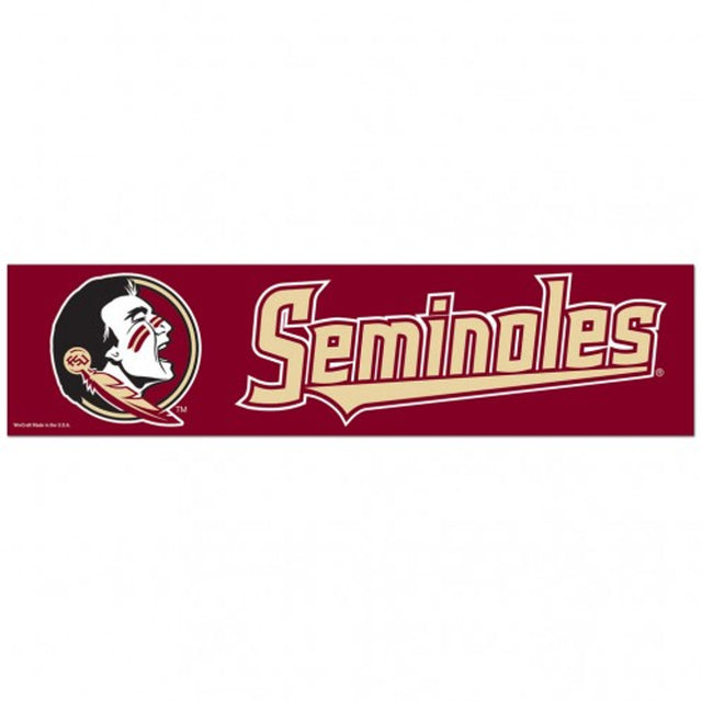 Calcomanía de los Florida State Seminoles, estilo tira para parachoques de 3 x 12 pulgadas