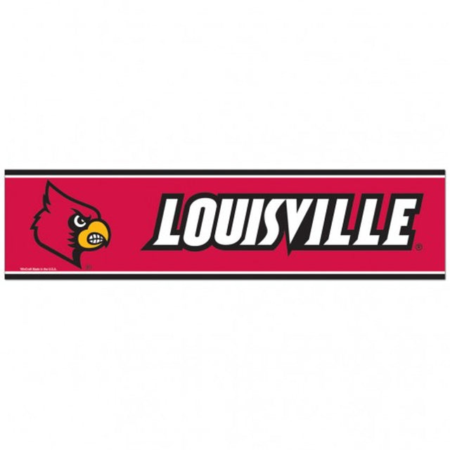 Louisville Cardinals Decal 3x12 Bumper Strip Style