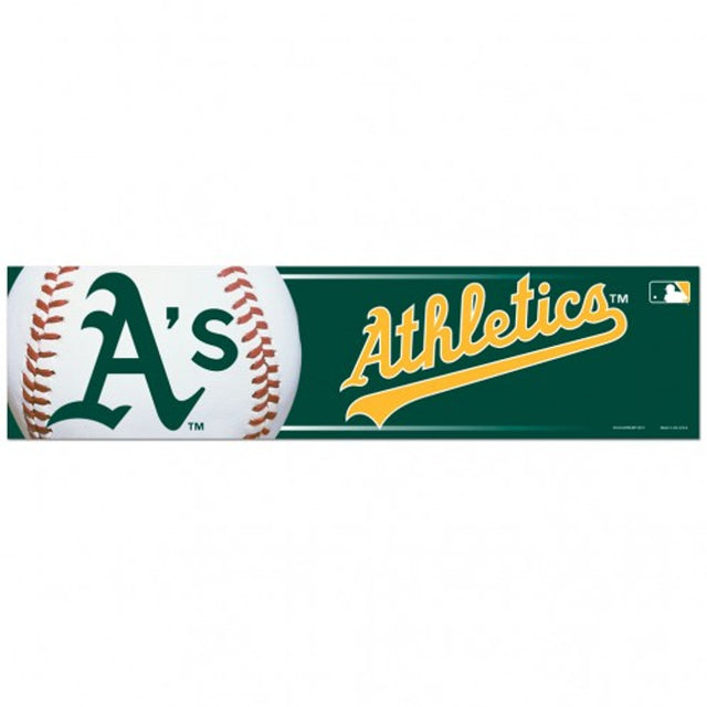 Calcomanía de Oakland Athletics, estilo tira para parachoques de 3 x 12 pulgadas