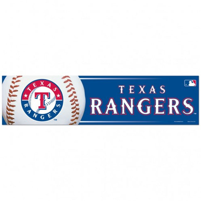 Calcomanía de los Texas Rangers, estilo tira para parachoques de 3 x 12 pulgadas