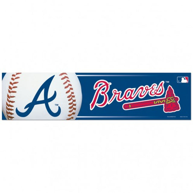 Calcomanía de los Atlanta Braves, estilo tira para parachoques de 3 x 12 pulgadas