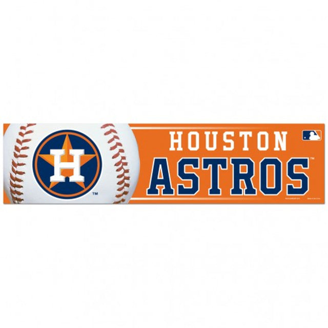 Calcomanía de los Houston Astros, estilo tira para parachoques de 3 x 12 pulgadas