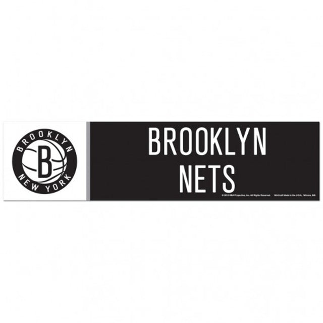 Calcomanía de los Brooklyn Nets de 3 x 12 pulgadas, estilo tira para parachoques