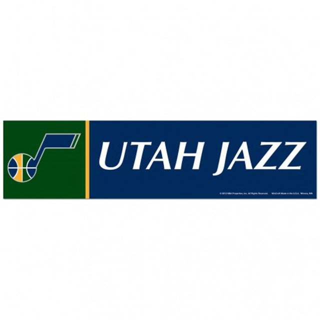 Calcomanía de Utah Jazz, estilo tira para parachoques de 3 x 12 pulgadas