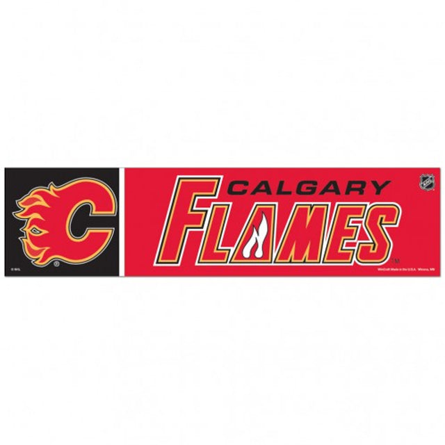 Calcomanía de Calgary Flames, estilo tira para parachoques de 3 x 12 pulgadas