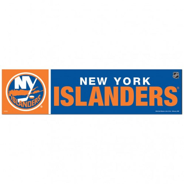 Calcomanía de New York Islanders, estilo tira para parachoques de 3 x 12 pulgadas