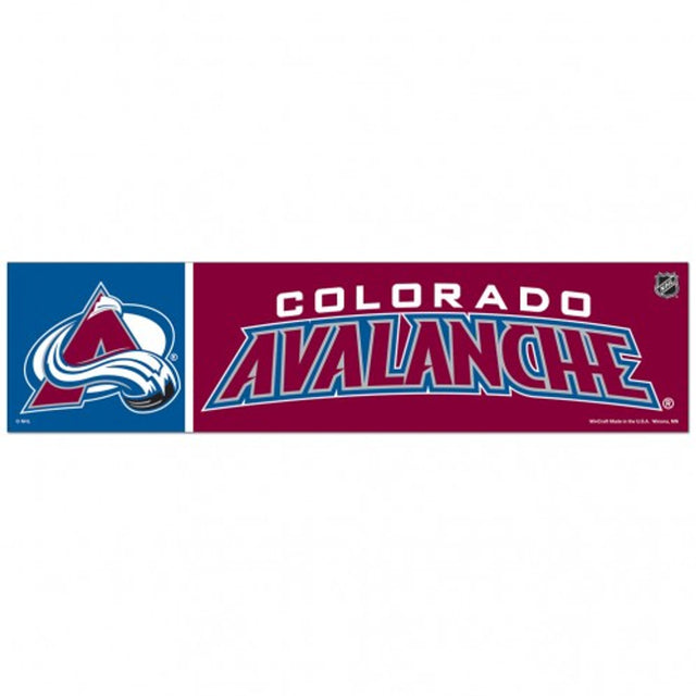 Colorado Avalanche Decal 3x12 Bumper Strip Style