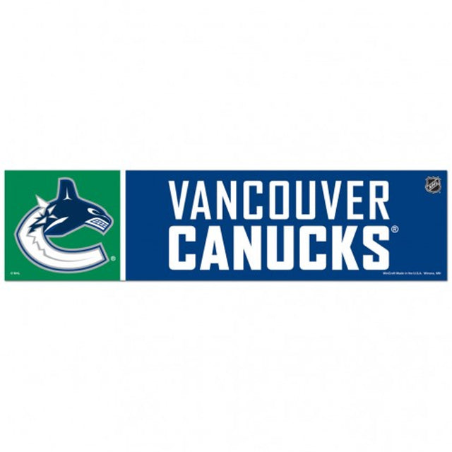 Calcomanía de Vancouver Canucks, estilo tira para parachoques de 3 x 12 pulgadas