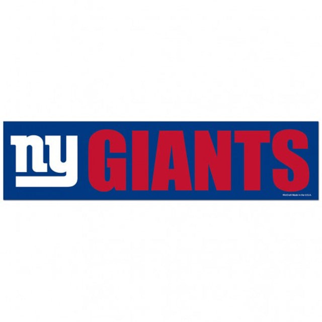 Calcomanía de los New York Giants, estilo tira para parachoques de 3 x 12 pulgadas