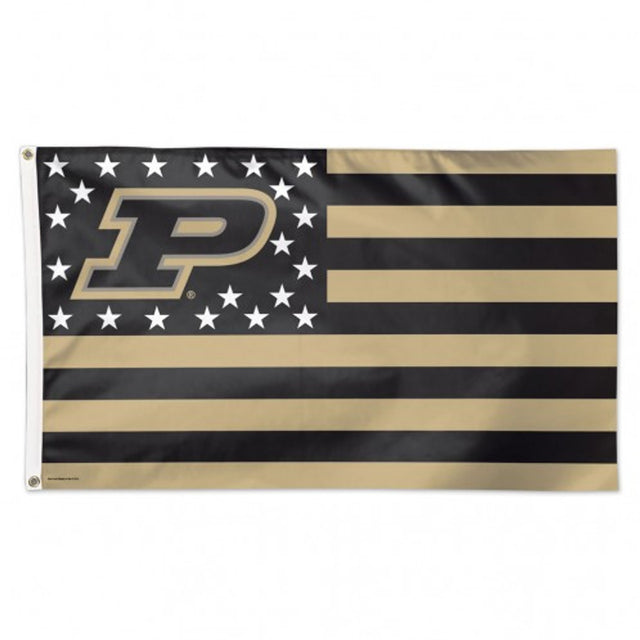 Bandera de los Purdue Boilermakers de 3 x 5 pulgadas, estilo de lujo, diseño de estrellas y rayas