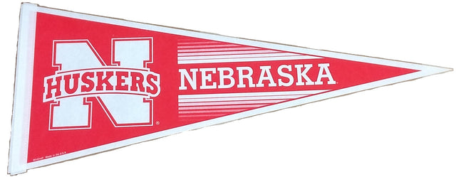 Banderín de los Nebraska Cornhuskers de 12 x 30, diseño retro de CO