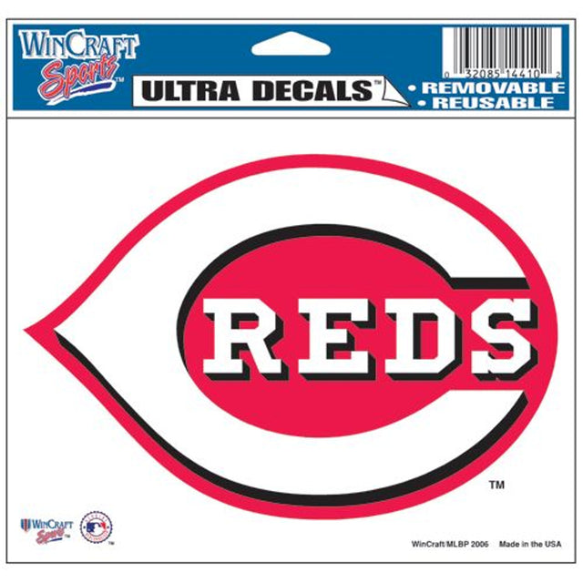 Calcomanía de los Cincinnati Reds de 5 x 6 pulgadas en color ultra