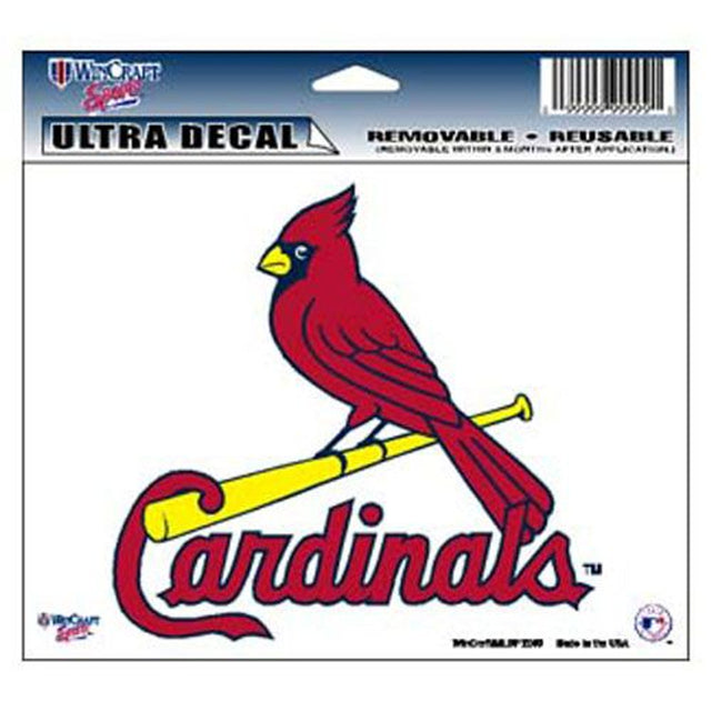 Calcomanía de los St. Louis Cardinals de 5 x 6 pulgadas en color ultra