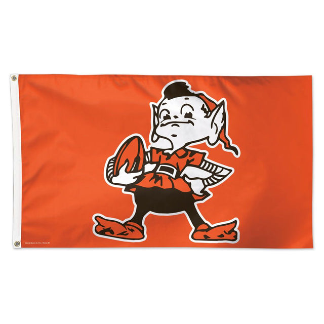 Bandera de los Cleveland Browns de 3 x 5 pulgadas, estilo de lujo, logotipo clásico