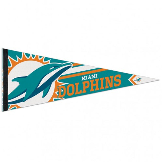 Banderín de los Miami Dolphins de 12 x 30 cm, estilo premium