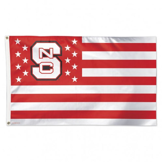 North Carolina State Wolfpack Flag 3x5 Deluxe Style Stars and Stripes Design