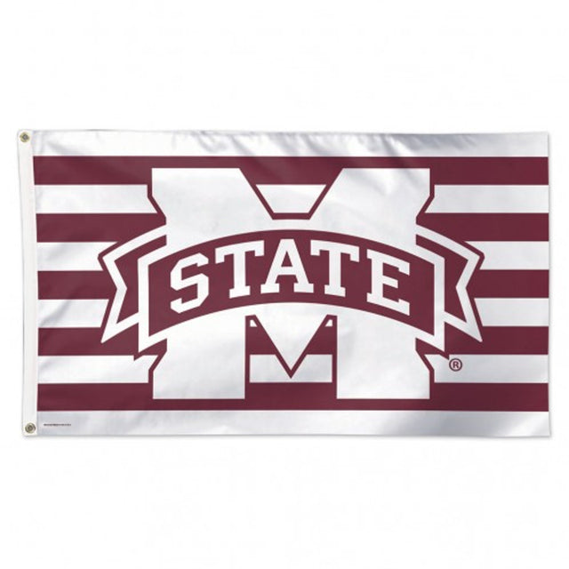 Bandera de los Mississippi State Bulldogs, estilo de lujo, 3 x 5, diseño de estrellas y rayas