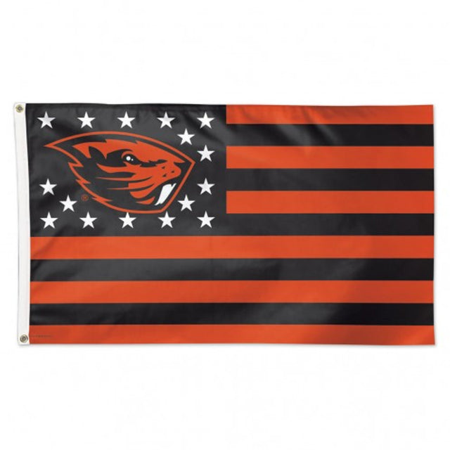 Bandera de los Oregon State Beavers de 3 x 5 pulgadas, estilo de lujo, diseño de estrellas y rayas