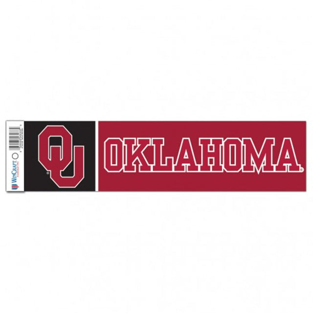 Calcomanía de Oklahoma Sooners, estilo tira para parachoques de 3 x 12 pulgadas