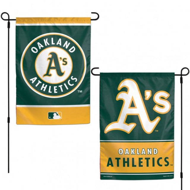 Bandera de los Atléticos de Oakland de 12 x 18 pulgadas, estilo jardín, de 2 lados