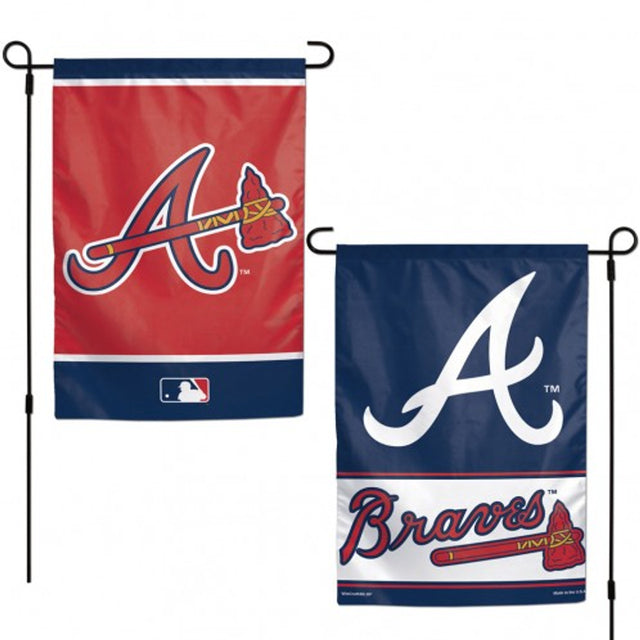 Bandera de los Bravos de Atlanta de 12 x 18 pulgadas, estilo jardín, de 2 lados