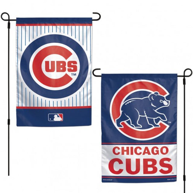 Bandera de los Chicago Cubs de 12 x 18 pulgadas, estilo jardín, de 2 lados