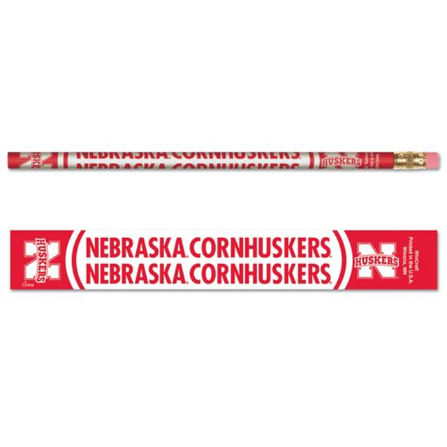 Paquete de 6 lápices de los Nebraska Cornhuskers