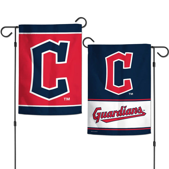 Bandera de los Cleveland Guardians de 12 x 18 pulgadas, estilo jardín, de 2 lados