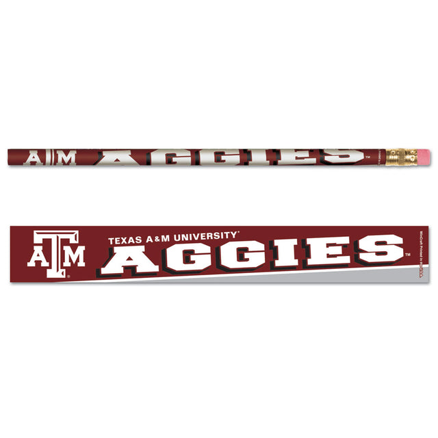 Paquete de 6 lápices de Texas A&amp;M Aggies