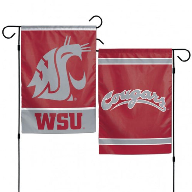 Washington State Cougars Flag 12x18 Garden Style 2 Sided