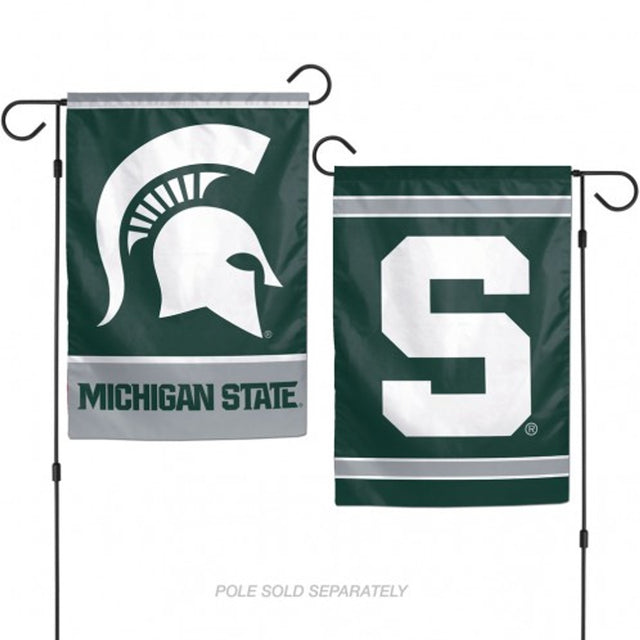 Bandera de los Spartans del estado de Michigan, estilo jardín, 12 x 18, 2 lados