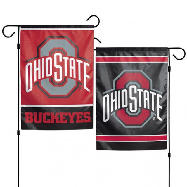 Bandera de los Buckeyes del estado de Ohio, estilo jardín, 12 x 18, de 2 lados