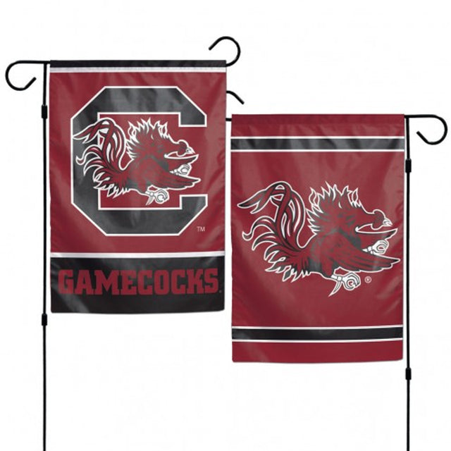 Bandera de los Gamecocks de Carolina del Sur, estilo jardín, 12 x 18, 2 lados