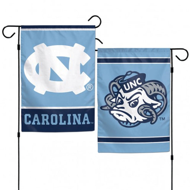 Bandera de los Tar Heels de Carolina del Norte, estilo jardín, 12 x 18, de 2 lados