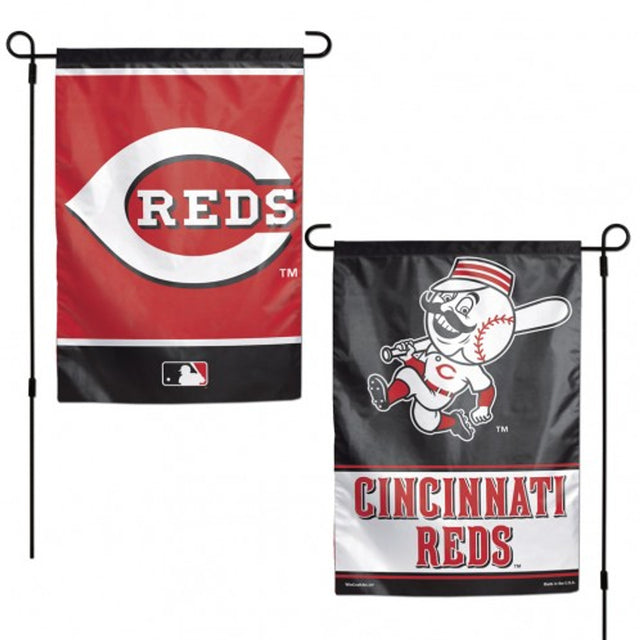 Bandera de los Cincinnati Reds de 12 x 18 pulgadas, estilo jardín, de 2 lados