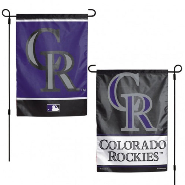 Bandera de Colorado Rockies de 12 x 18 pulgadas, estilo jardín, de 2 lados