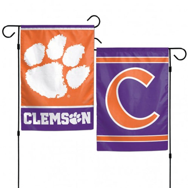 Bandera de los Clemson Tigers de 12 x 18 pulgadas, estilo jardín, de 2 lados