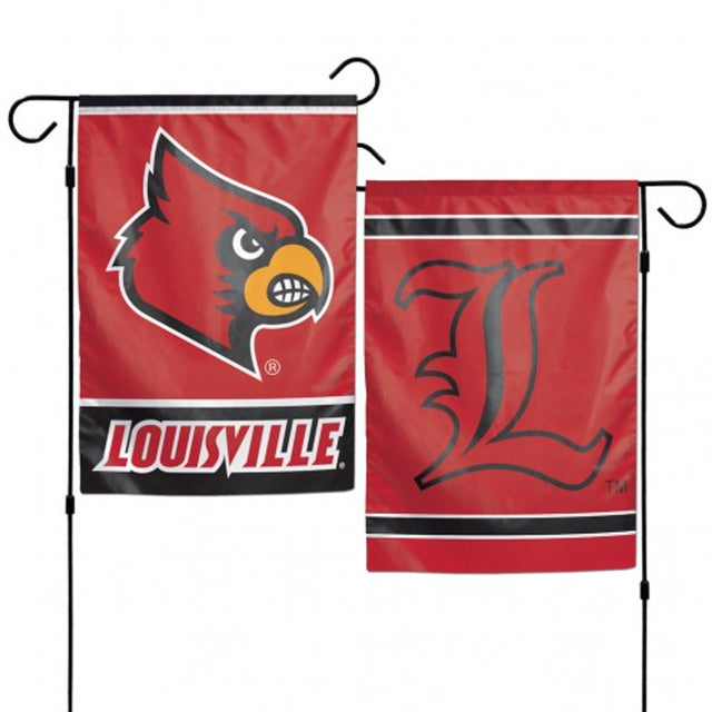 Bandera de los Louisville Cardinals de 12 x 18 pulgadas, estilo jardín, de 2 lados