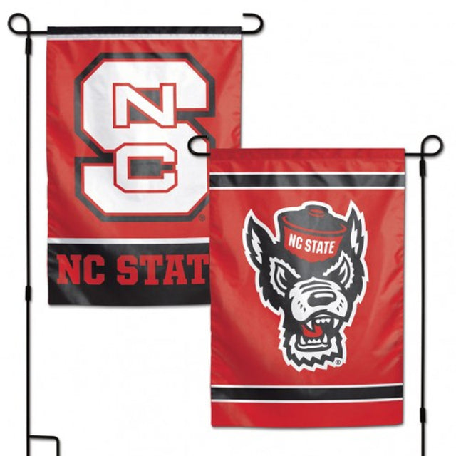 Bandera de los Wolfpack del estado de Carolina del Norte, estilo jardín, 12 x 18, 2 lados