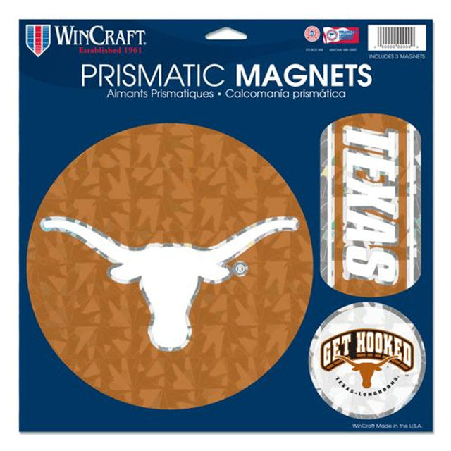 Imanes de Texas Longhorns, hoja prismática de 11 x 11