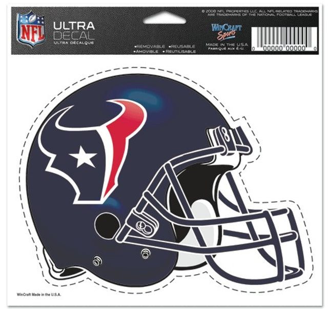 Calcomanía de los Houston Texans de 5 x 6 pulgadas en color ultra