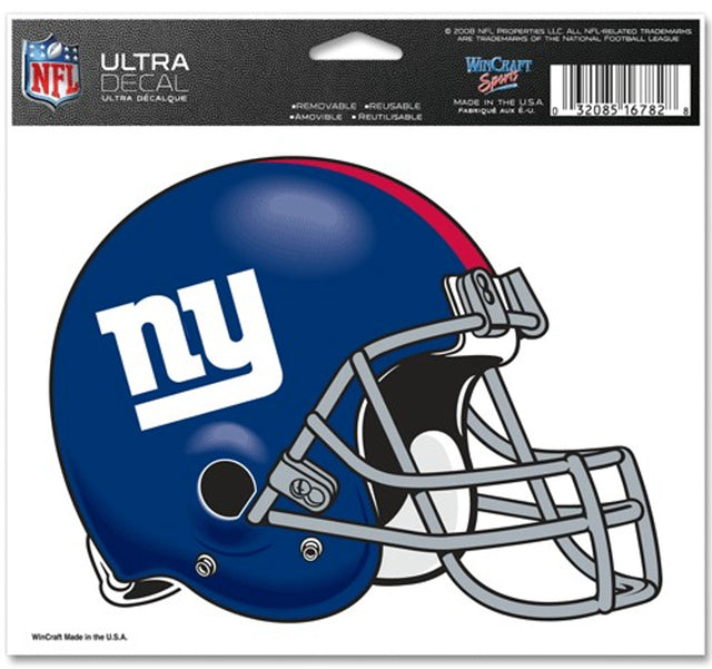 Calcomanía de los New York Giants de 5 x 6 pulgadas en color ultra